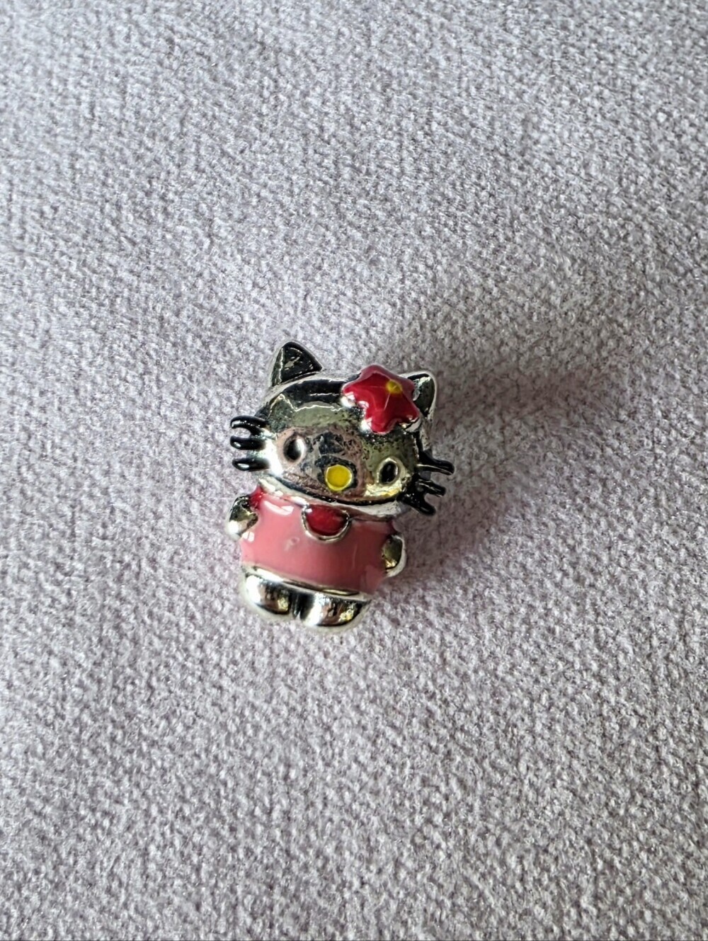 New Hello Kitty Daisy Pink Dress 925 Sterling Silver Charm for Pandora bracelet